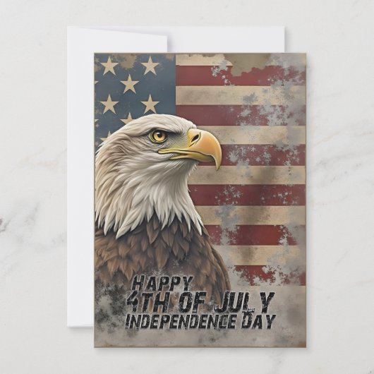 雄大な鷹と国旗 - 自由の精神 (正面)