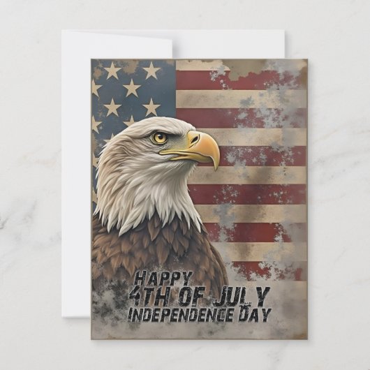 雄大な鷹と国旗 - 自由の精神 (正面)