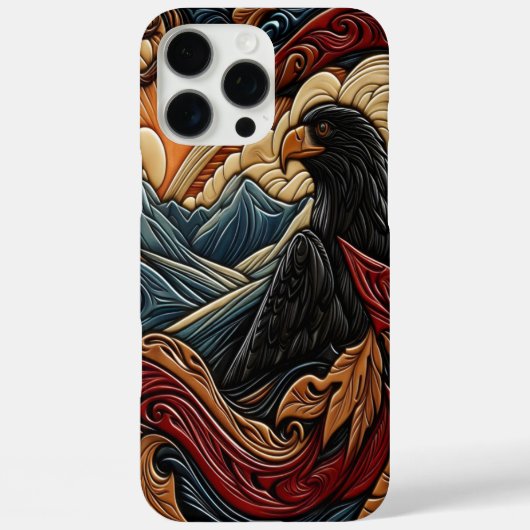 雄大な鷹の情景アートワーク Case-Mate iPhoneケース (裏面)