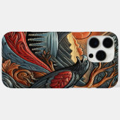 雄大な鷹の革アート Case-Mate iPhoneケース (裏面 (横))