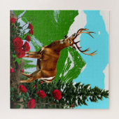 雄大な鹿 ジグソーパズル (横)