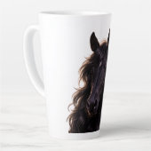 雄大な黒い種馬 カフェラテマグ (左アングル)