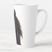 雄大な黒い種馬 カフェラテマグ (右)