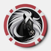 雄大な黒馬 ポーカーチップ (裏面)