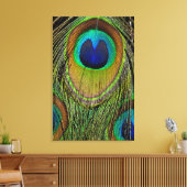 雄孔雀の尾羽 キャンバスプリント (インサイチュ (リビング))