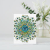 雄孔雀カラフル曼荼羅 ポストカード (スタンド正面)