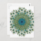 雄孔雀カラフル曼荼羅 ポストカード (正面/裏面)