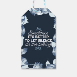 雄弁な沈黙は穏やかな装飾の芸術を引用 ギフトタグ