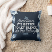雄弁な沈黙は穏やかな装飾の芸術を引用 クッション (ブランケット)