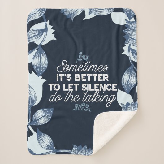 雄弁な沈黙は穏やかな装飾の芸術を引用 シェルパブランケット (正面)