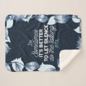 雄弁な沈黙は穏やかな装飾の芸術を引用 シェルパブランケット (正面(横))