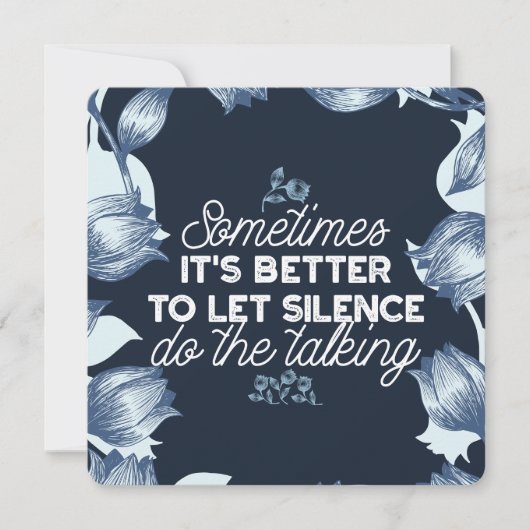 雄弁な沈黙は穏やかな装飾の芸術を引用 シーズンカード (正面)