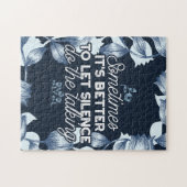 雄弁な沈黙は穏やかな装飾の芸術を引用 ジグソーパズル (横)