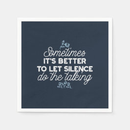 雄弁な沈黙は穏やかな装飾の芸術を引用 スタンダードカクテルナプキン