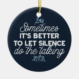 雄弁な沈黙は穏やかな装飾の芸術を引用 セラミックオーナメント