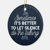 雄弁な沈黙は穏やかな装飾の芸術を引用 セラミックオーナメント (左)