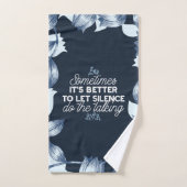 雄弁な沈黙は穏やかな装飾の芸術を引用 バスタオルセット (ハンドタオル)