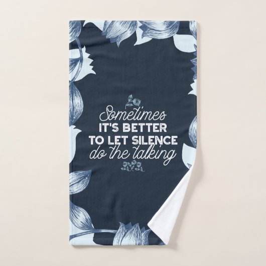 雄弁な沈黙は穏やかな装飾の芸術を引用 バスタオルセット (ハンドタオル)