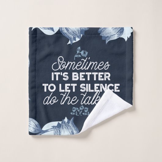 雄弁な沈黙は穏やかな装飾の芸術を引用 バスタオルセット (ウォッシュタオル)