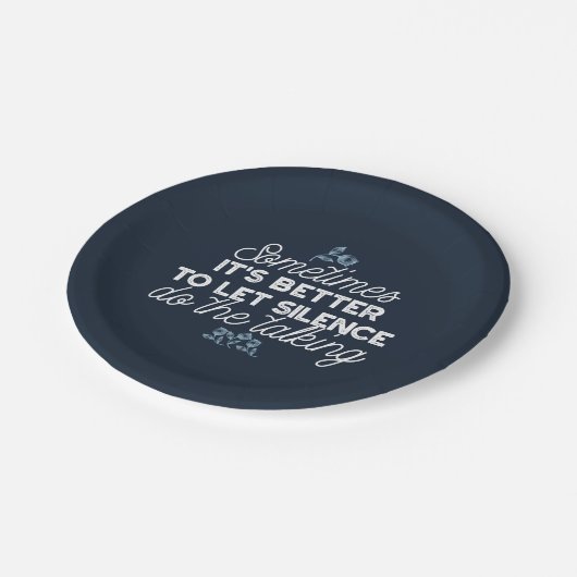 雄弁な沈黙は穏やかな装飾の芸術を引用 ペーパープレート (アングル)