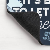 雄弁な沈黙は穏やかな装飾の芸術を引用 マウスパッド (コーナー)