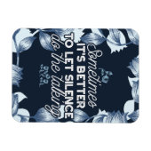 雄弁な沈黙は穏やかな装飾の芸術を引用 マグネット (横)