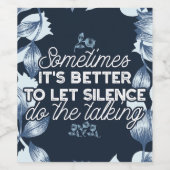 雄弁な沈黙は穏やかな装飾の芸術を引用 ワインラベル (シングルラベル)