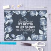 雄弁な沈黙は穏やかな装飾の芸術を引用 薄葉紙 (クラフト)