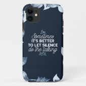 雄弁な沈黙は穏やかな装飾の芸術を引用 Case-Mate iPhoneケース (裏面)