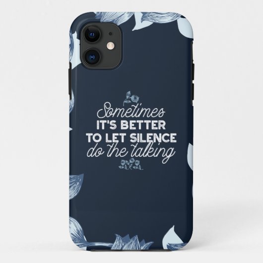 雄弁な沈黙は穏やかな装飾の芸術を引用 Case-Mate iPhoneケース (裏面)