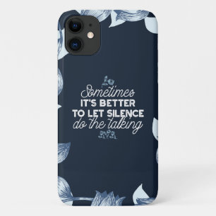 雄弁な沈黙は穏やかな装飾の芸術を引用 iPhone 11 ケース