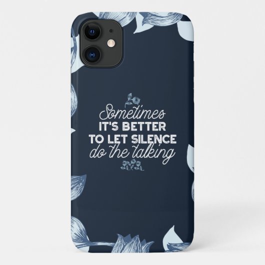 雄弁な沈黙は穏やかな装飾の芸術を引用 Case-Mate iPhoneケース (裏面)