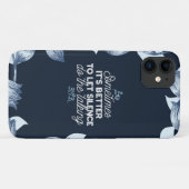 雄弁な沈黙は穏やかな装飾の芸術を引用 Case-Mate iPhoneケース (裏面(横))