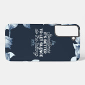 雄弁な沈黙は穏やかな装飾の芸術を引用 SAMSUNG GALAXYケース (裏面横)