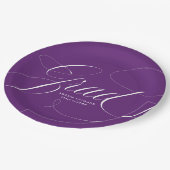 雄弁パープル卒業 ペーパープレート (アングル)