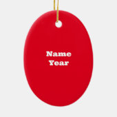 雄最高ののベーカーのクリスマスオーナメント セラミックオーナメント (裏面)