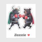 雄牛とクマ シール (シート)