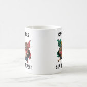 雄牛と熊パーソナライズされた コーヒーマグカップ (中央)