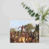 雄牛のジャンプ式 ポストカード (スタンド正面)