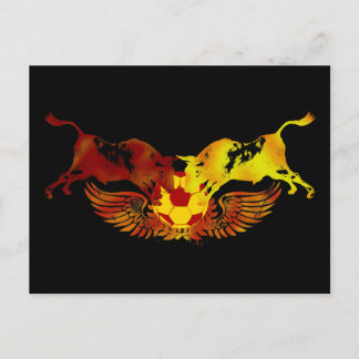 雄牛のランニング ポストカード