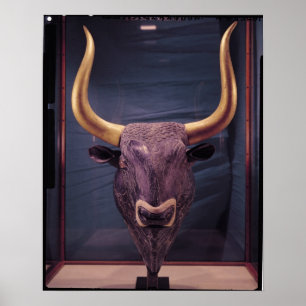 雄牛の頭部の形をしたRhyton、 ポスター
