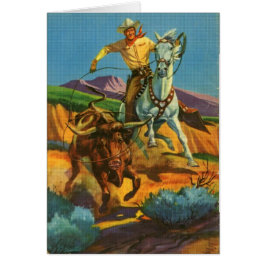 雄牛をロープをかけること