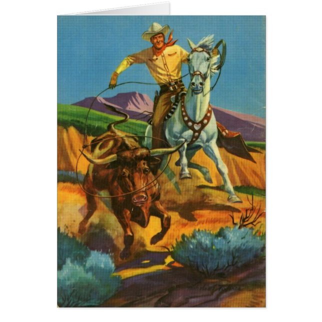 雄牛をロープをかけること (正面)