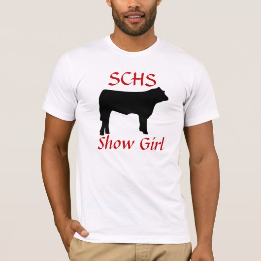 雄牛牛、SCHSのショーの女の子 Tシャツ (正面)