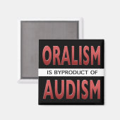 雄牛症は自閉症の副産物である マグネット (正面/裏面)