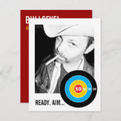 雄牛目の第50誕生日の招待状ターゲット 招待状 (正面/裏面)