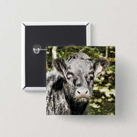 雄牛 缶バッジ (正面&裏面)