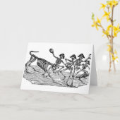 雄牛c. 1800'sのランニングのCalaveras カード (黄色い花)