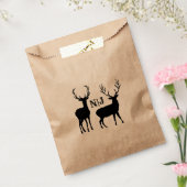 雄素朴鹿結婚のパーソナライズされた寵愛 フェイバーバッグ (封をした状態)