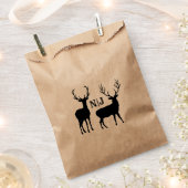 雄素朴鹿結婚のパーソナライズされた寵愛 フェイバーバッグ (クリップ留めされた状態)